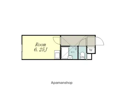 シティハイム大野(ワンルーム/2階)の間取り写真