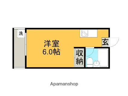 イグチマンション(1K/3階)の間取り写真