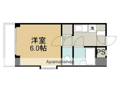 パルティール田代(1K/3階)の間取り写真