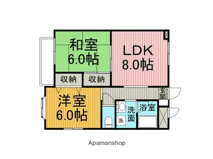エスポワール光が丘2(2LDK/1階)の間取り写真