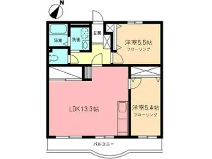 コート・グランシャリオ(2LDK/4階)の間取り写真