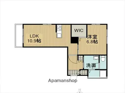 シエノーク(1LDK/1階)の間取り写真