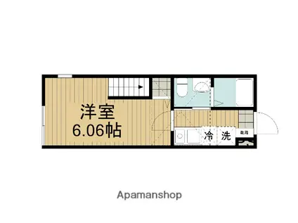 アデライン(1K/1階)の間取り写真