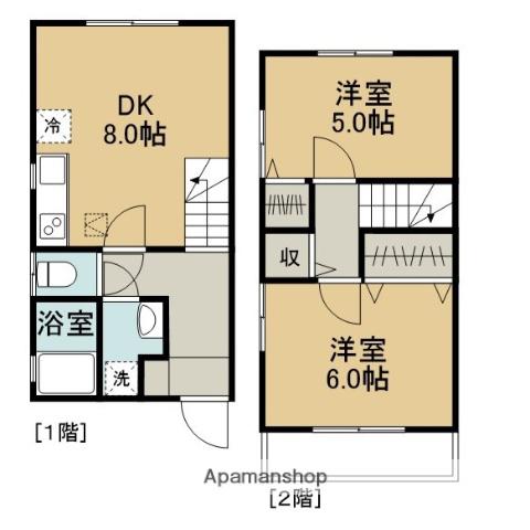 ビラ オルビエート(2DK)の間取り写真