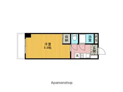 グリーンウッド中央林間(ワンルーム/4階)の間取り写真