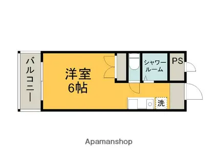 キャメロット相模大野(ワンルーム/1階)の間取り写真
