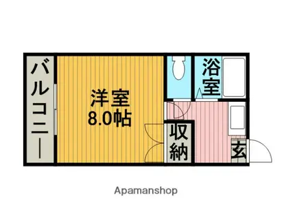 サンライズオオノ(1K/2階)の間取り写真