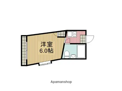 グリーンハウスⅠ(ワンルーム/1階)の間取り写真