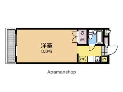 エクレール山王(ワンルーム/2階)の間取り写真