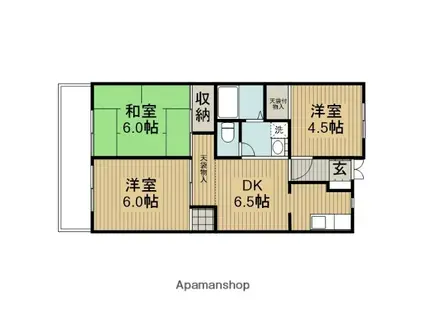アーバン淵野辺(3DK/5階)の間取り写真