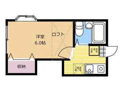 フラワーハイツ(1K/1階)の間取り写真