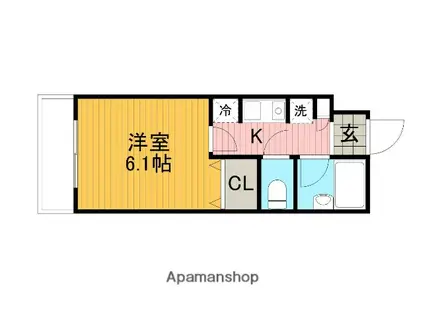 マーガレットハイツⅢ(1K/3階)の間取り写真