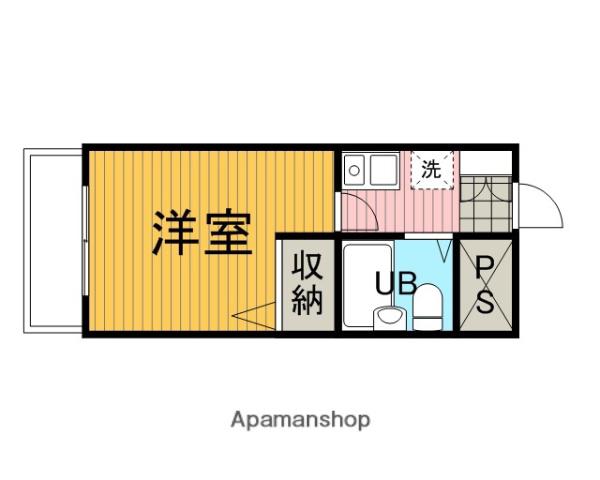 レジェンド相模原(1K/2階)の間取り写真