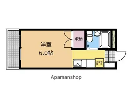 カーサドニル(ワンルーム/3階)の間取り写真
