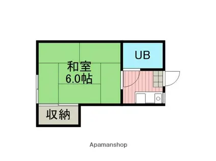 コーポイシハラ(1K/1階)の間取り写真