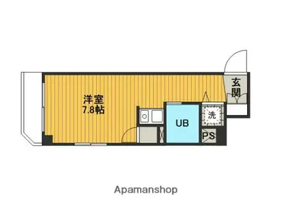 サロンボングウ(ワンルーム/3階)の間取り写真