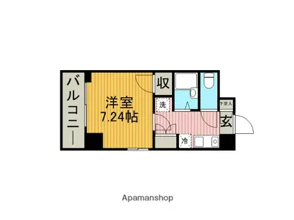 リシェール町田(1K/7階)の間取り写真