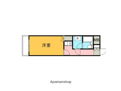 グローリア初穂相模原(ワンルーム/3階)の間取り写真