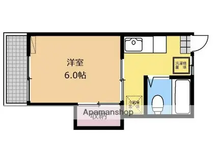 ハイツエルム(1K/2階)の間取り写真