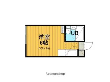 パレホームⅡ(ワンルーム/2階)の間取り写真