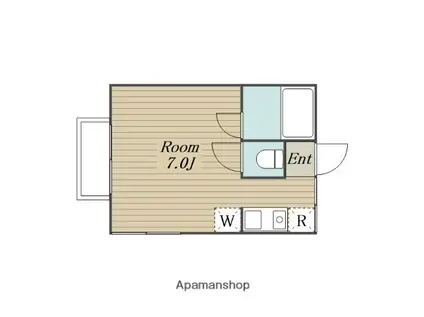 グリーンフィールドⅠ(1K/2階)の間取り写真