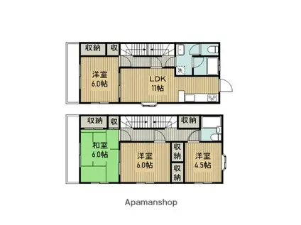 ポップ・M2(4LDK/2階)の間取り写真