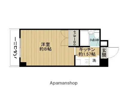 PLENDY淵野辺(1K/1階)の間取り写真