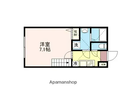 アザーレ・ディオン相模大野(1K/2階)の間取り写真