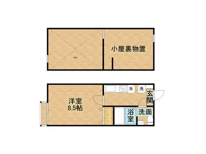 マ・ピエス千代田(1K/1階)の間取り写真