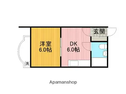 パレスプレジデントⅡ(1DK/1階)の間取り写真