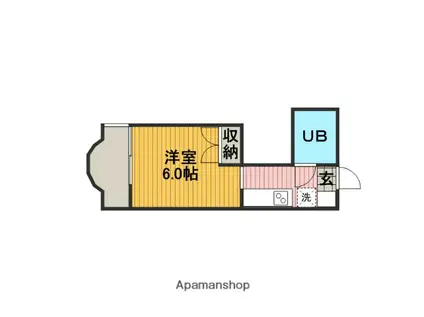 ヴィラ東林間(1K/2階)の間取り写真