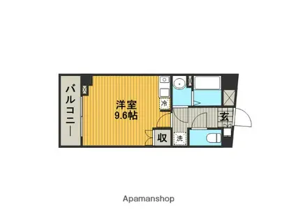 リュエル生沼(ワンルーム/2階)の間取り写真