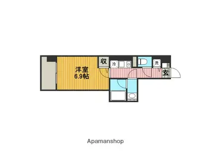 イーストガーデン リバーサイド町田(1K/9階)の間取り写真