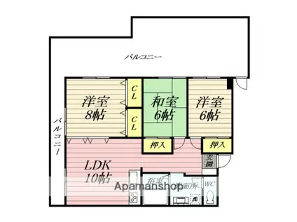 アルファメゾン(3LDK/5階)の間取り写真