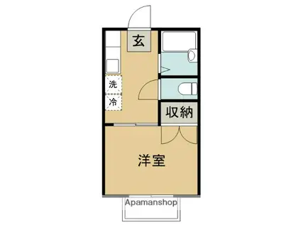 メゾン弥生(1K/2階)の間取り写真