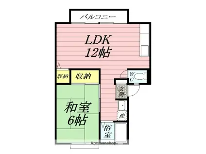 デア・ガルテン(1LDK/2階)の間取り写真