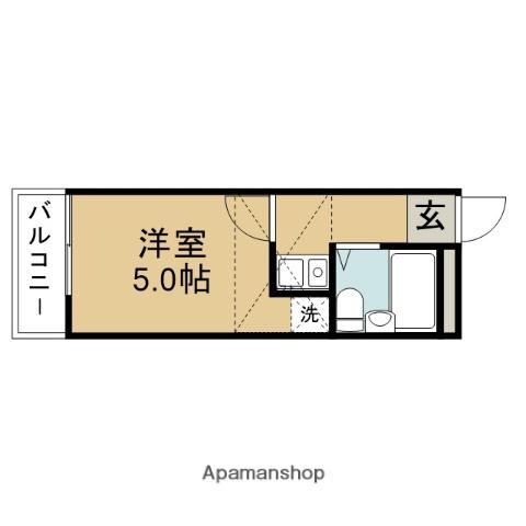 キャッスル佐野(1K/1階)の間取り写真