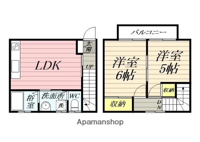 パールハイツ2(2LDK)の間取り写真