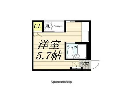 房総ハイツ(ワンルーム/3階)の間取り写真