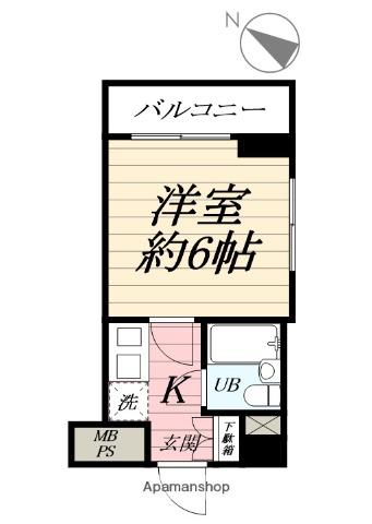 シルフィード衣笠(1K/4階)の間取り写真