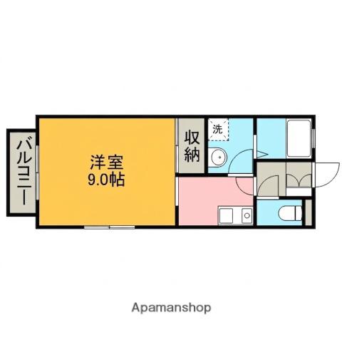 ベルコリーヌ(1K/2階)の間取り写真