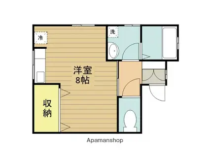 加藤ハイツ(ワンルーム/1階)の間取り写真