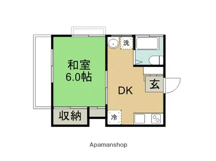 池田コーポ(1DK/1階)の間取り写真