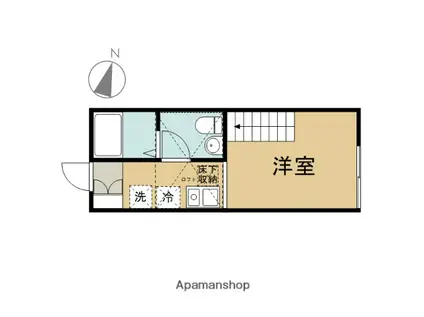 ボナールコーポ(ワンルーム/2階)の間取り写真