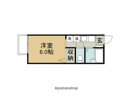 コーポスズキ(1K/2階)の間取り写真