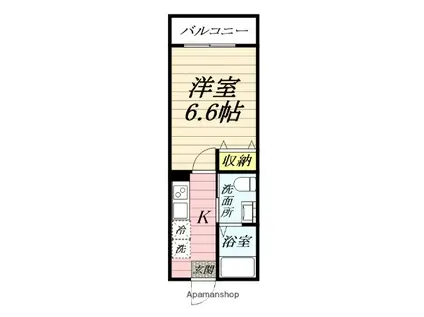 サンクレール深田台(1K/3階)の間取り写真