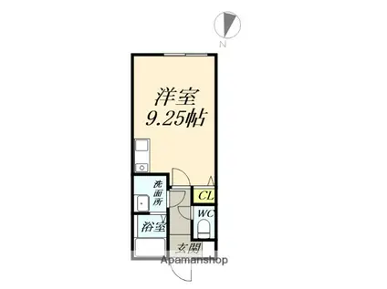 カレッタ富士見町(ワンルーム/1階)の間取り写真