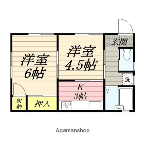 アイビー(2K/1階)の間取り写真