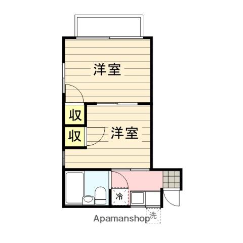 ベルモント池田町(2K/2階)の間取り写真