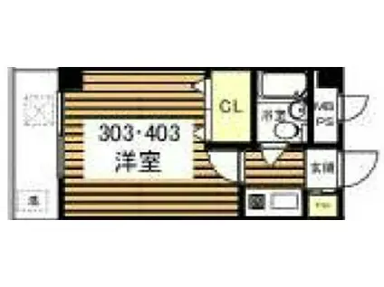 エレガンス六浦(1K/3階)の間取り写真